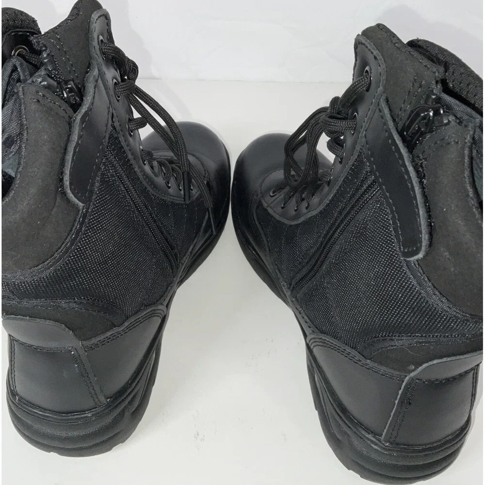 NIB Men's Nortiv8 Trooper Tactical Work Boots w/ Toe Cap & Side Zip‎ Black 6.5